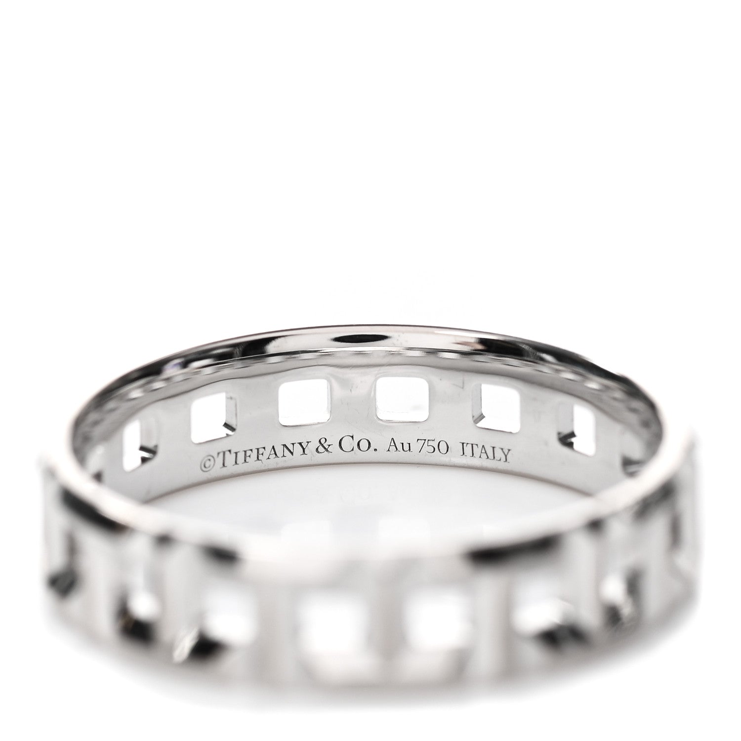 Tiffany 18K White Gold T True Wide Ring 65 11 4 of 4