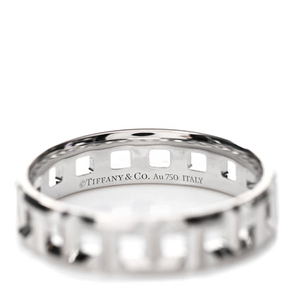 Tiffany 18K White Gold T True Wide Ring 65 11 4 of 4