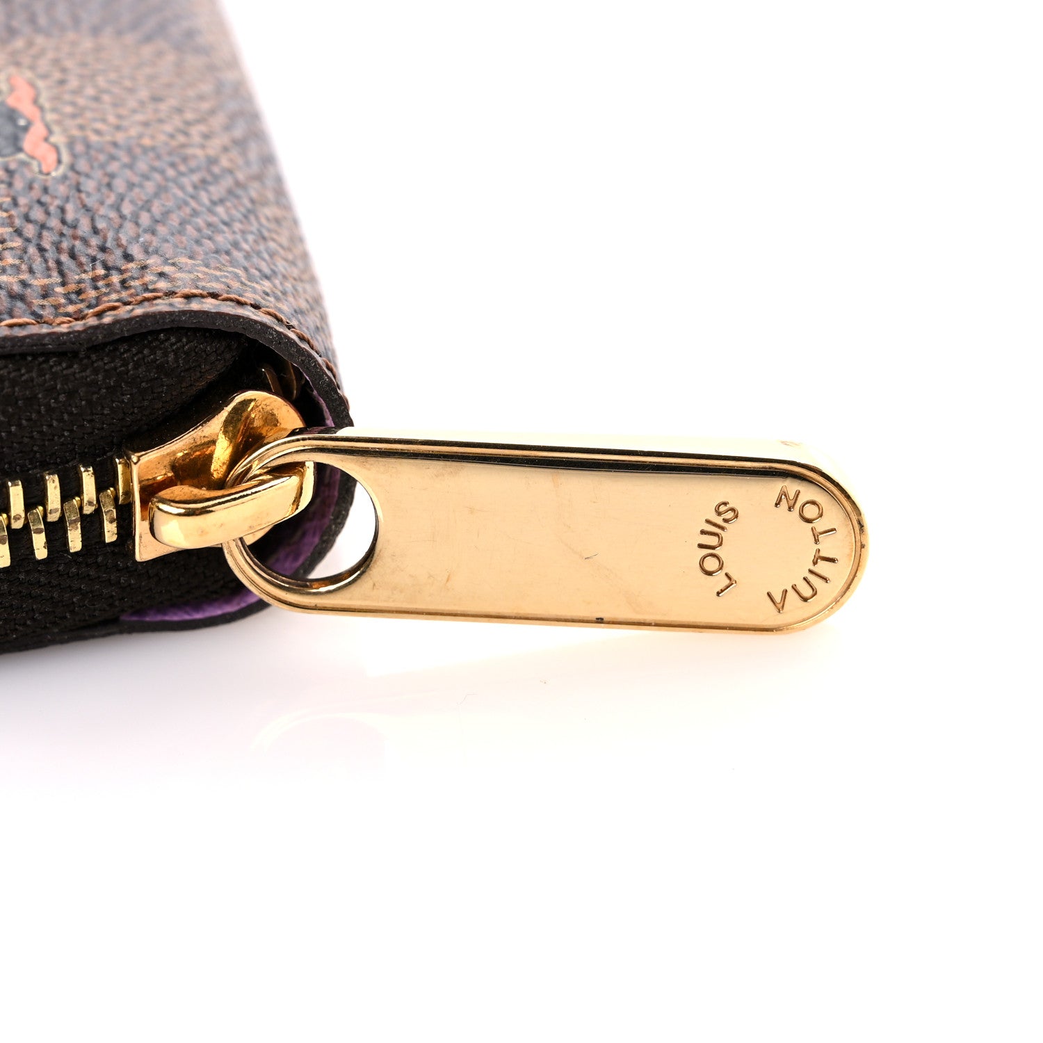 Louis Vuitton Damier Ebene Illustre Zippy Wallet Violet 9 of 9
