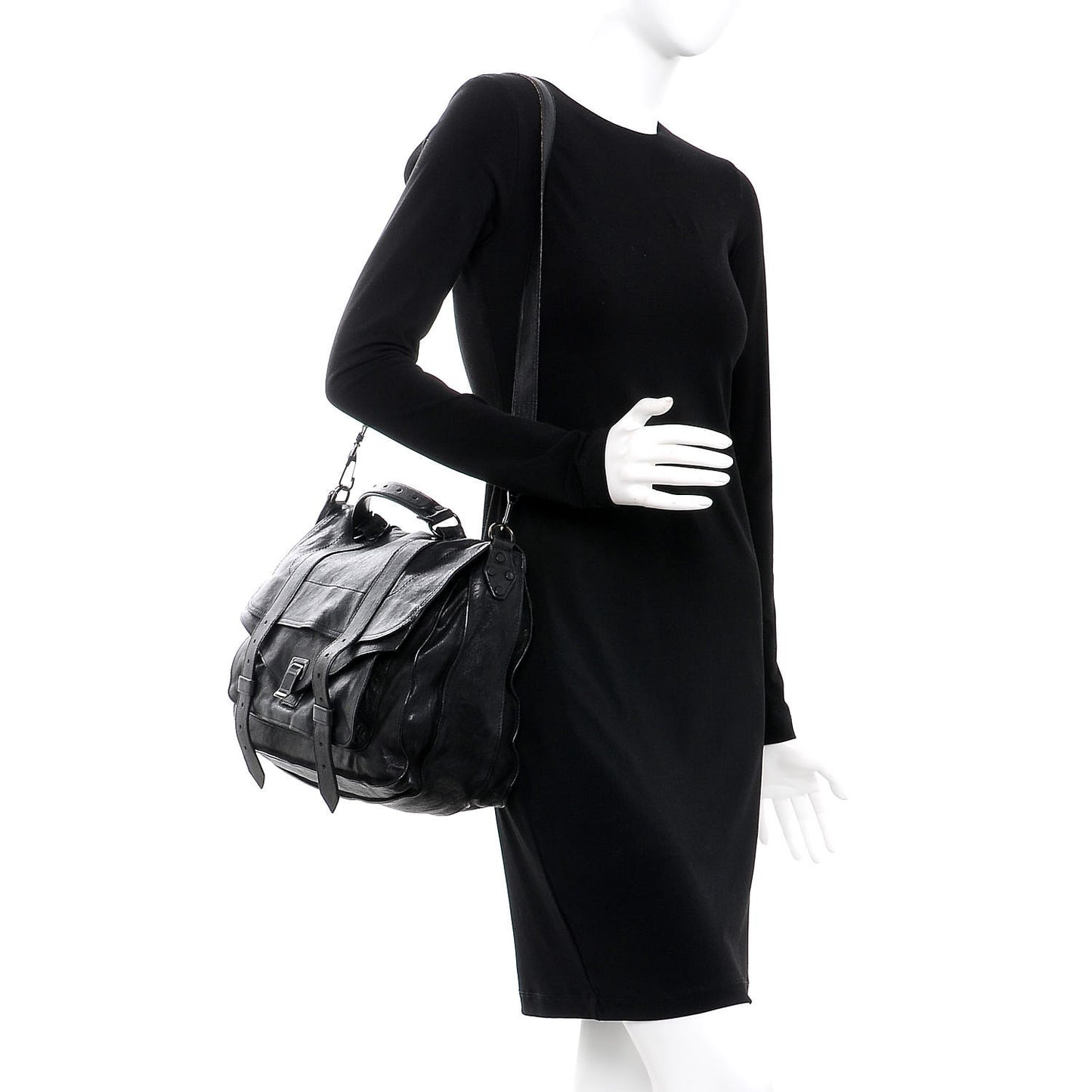 Lambskin Large PS1 Satchel Black