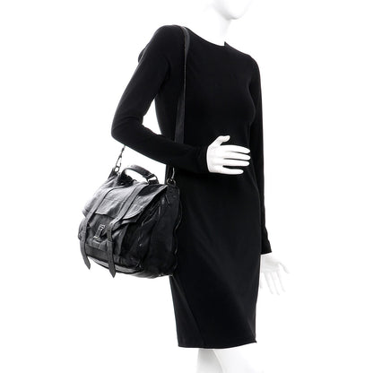 Proenza Schouler Lambskin Large PS1 Satchel Black 2 of 17