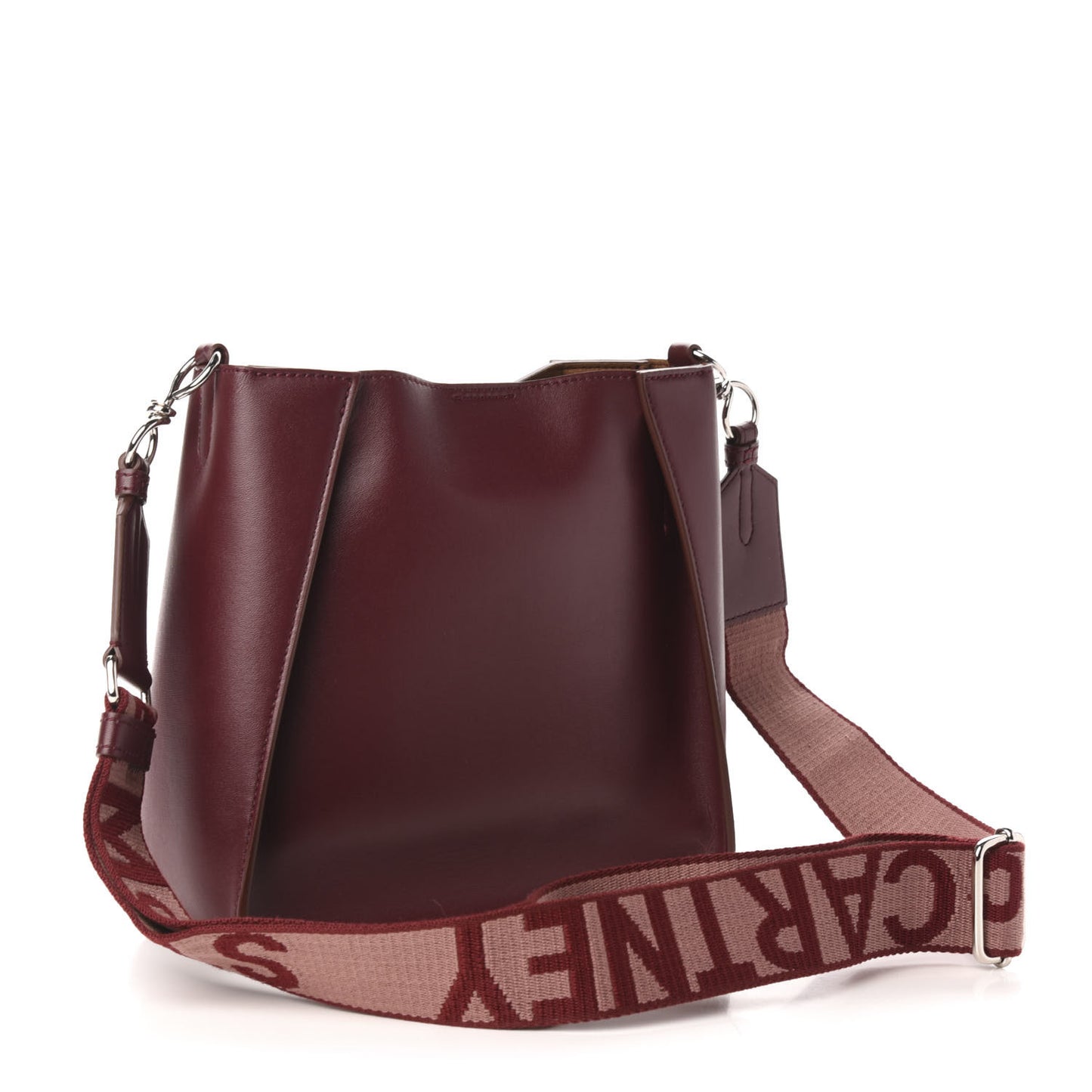 Eco Alter Nappa Perforated Logo Mini Crossbody Wine