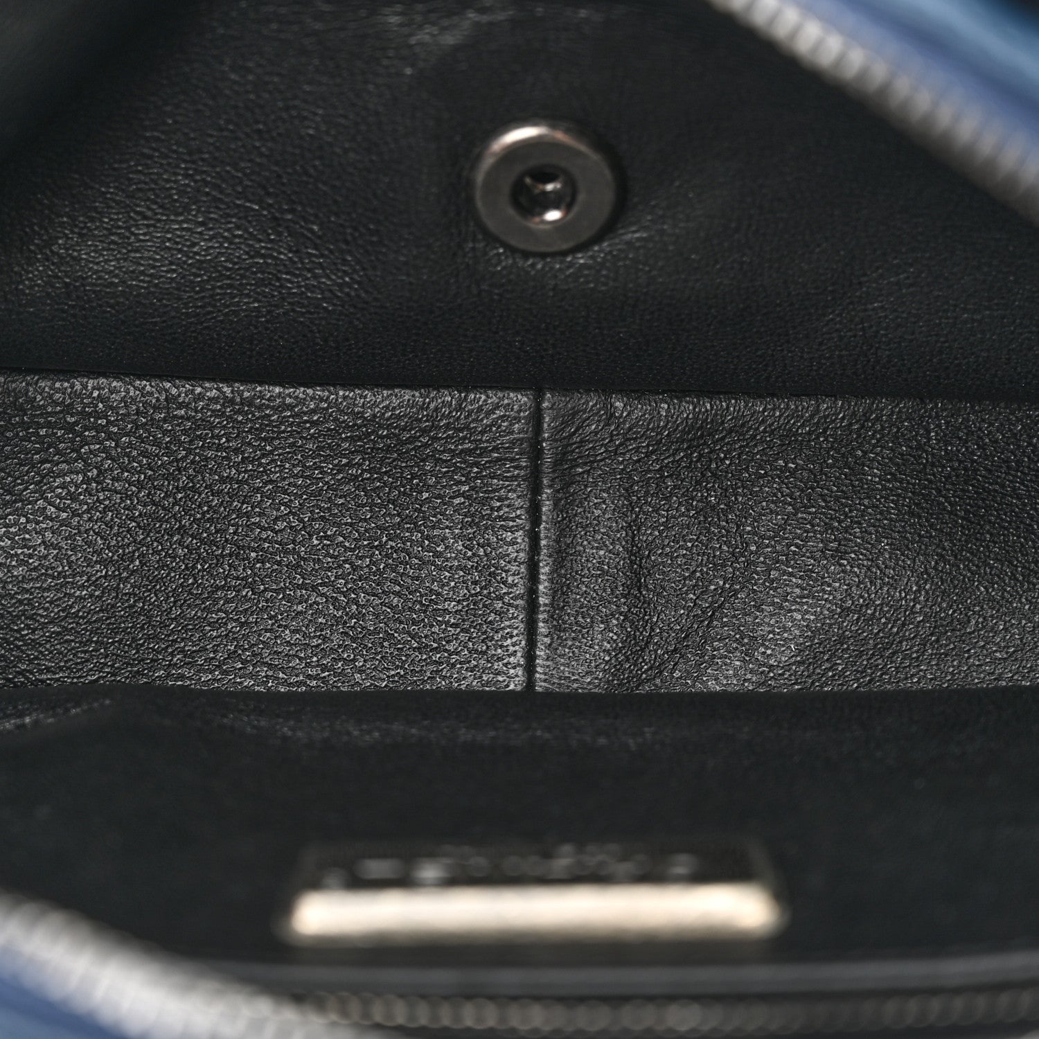 Chanel Rabbit Fur Medium Single Flap Navy Blue 5 of 12