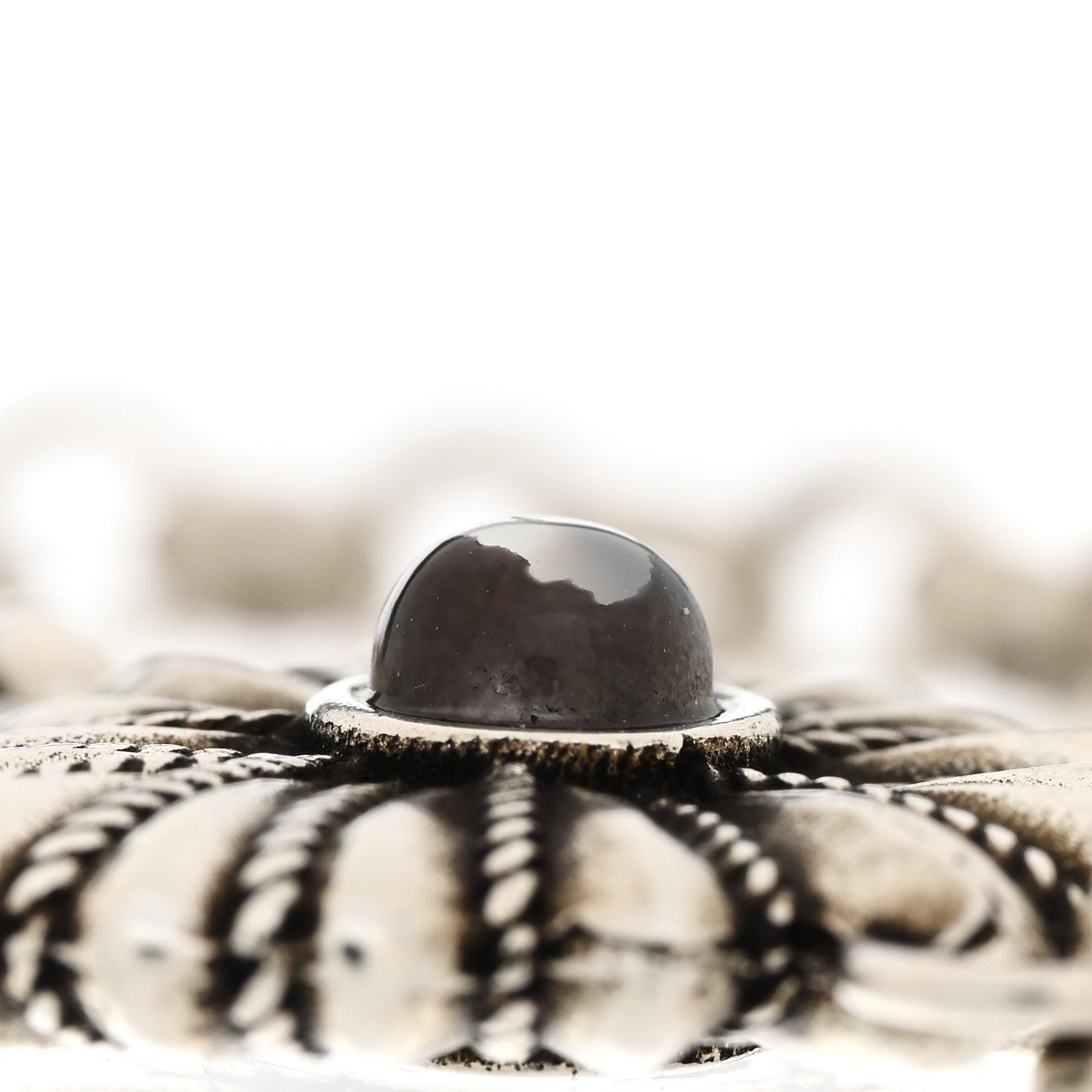 Gucci Sterling Silver Black Mother of Pearl Heart Bracelet 5 of 5