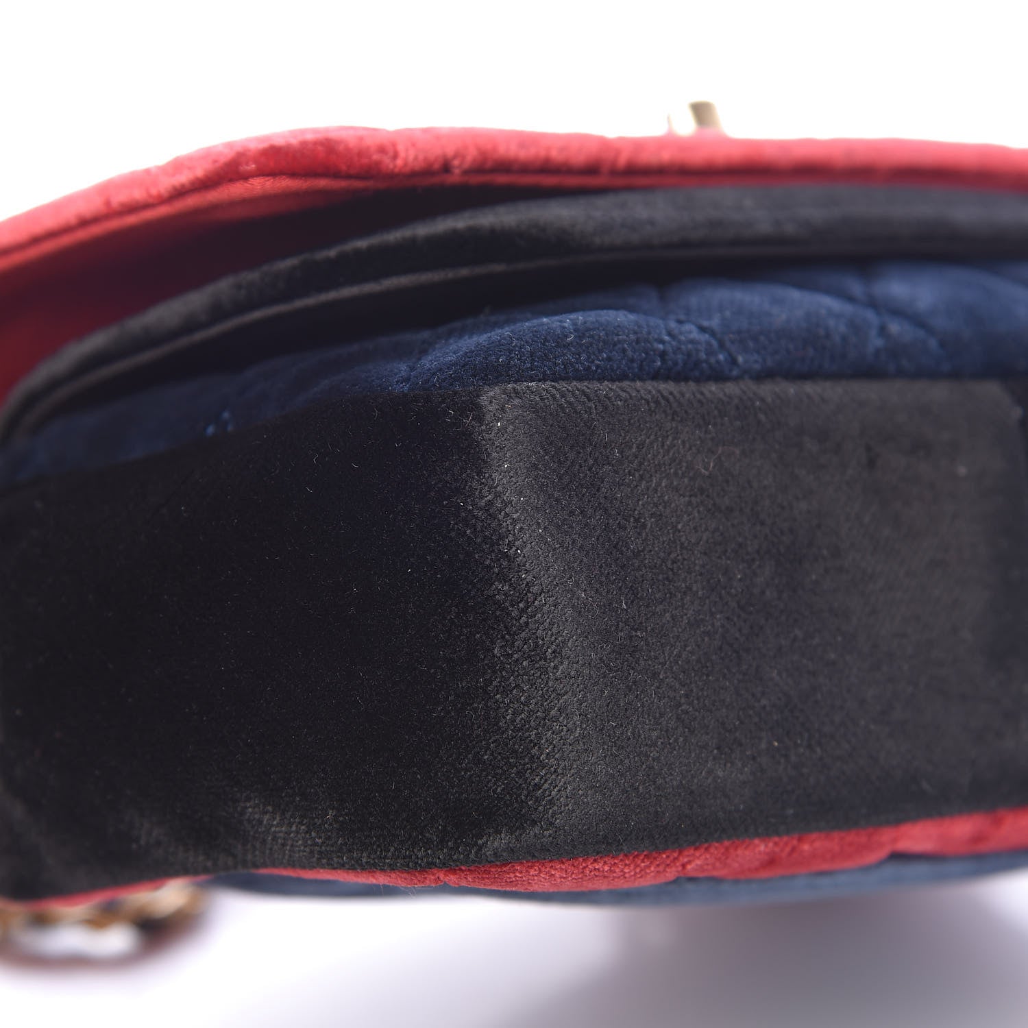 Chanel Velvet Quilted Small Camellia Flap Black Red Blue 10 of 11