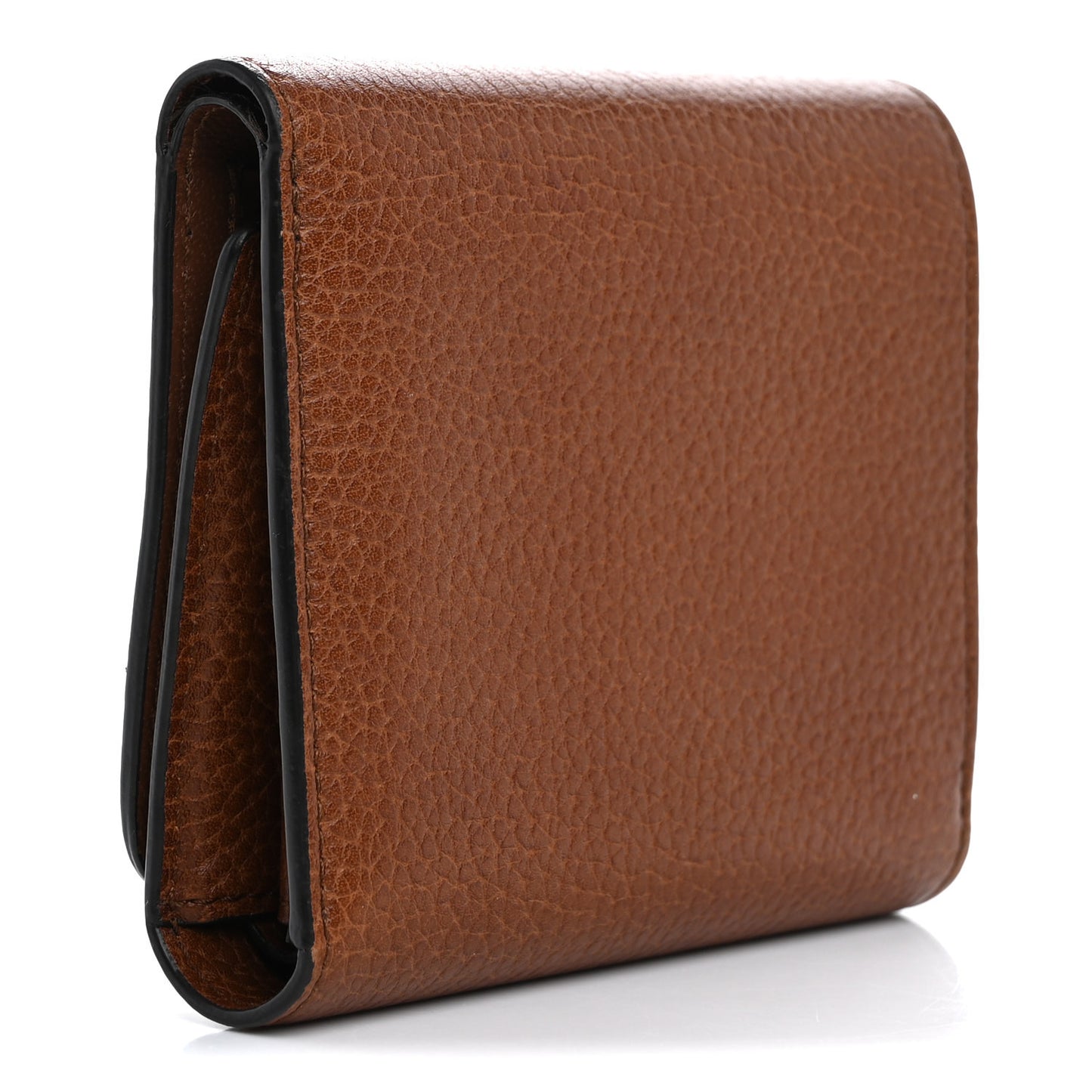 Small Classic Grain Tri-fold Wallet Oak