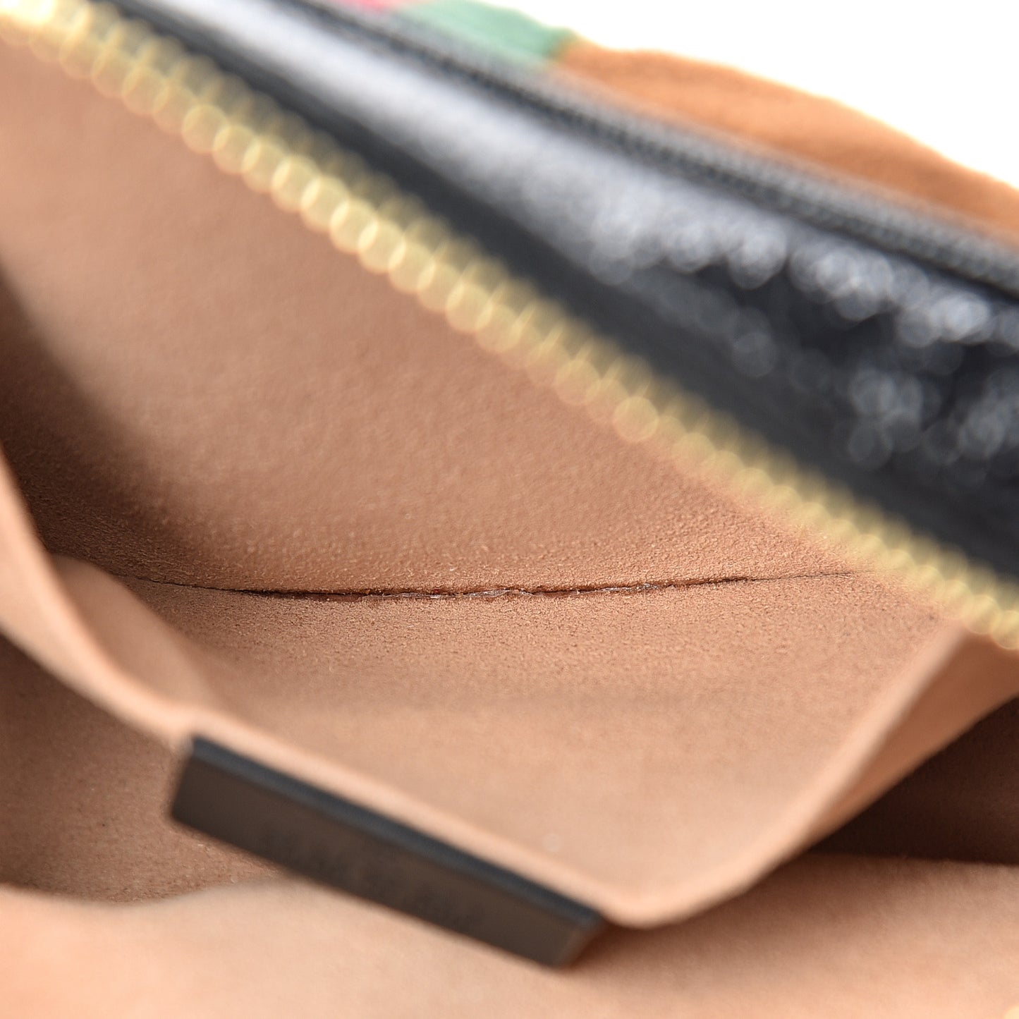 Suede Patent Web Mini Ophidia Shoulder Bag Nocciola Black