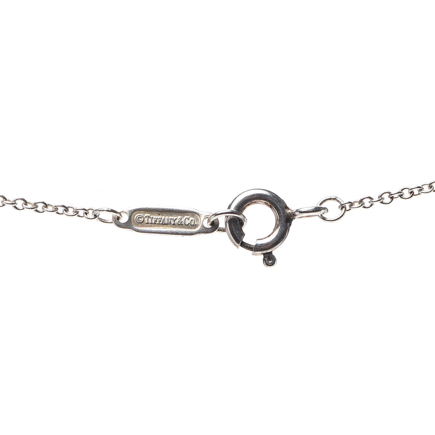 Tiffany Sterling Silver Diamond Daisy Key Pendant Necklace 5 of 5