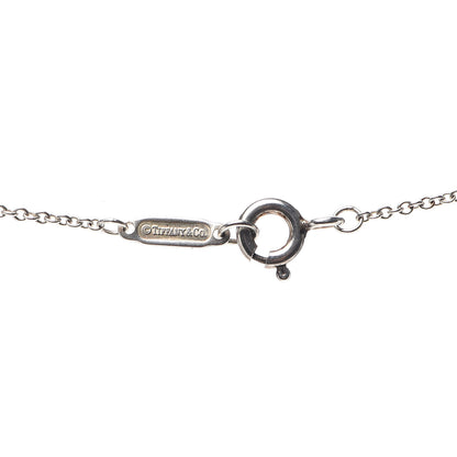 Tiffany Sterling Silver Diamond Daisy Key Pendant Necklace 5 of 5