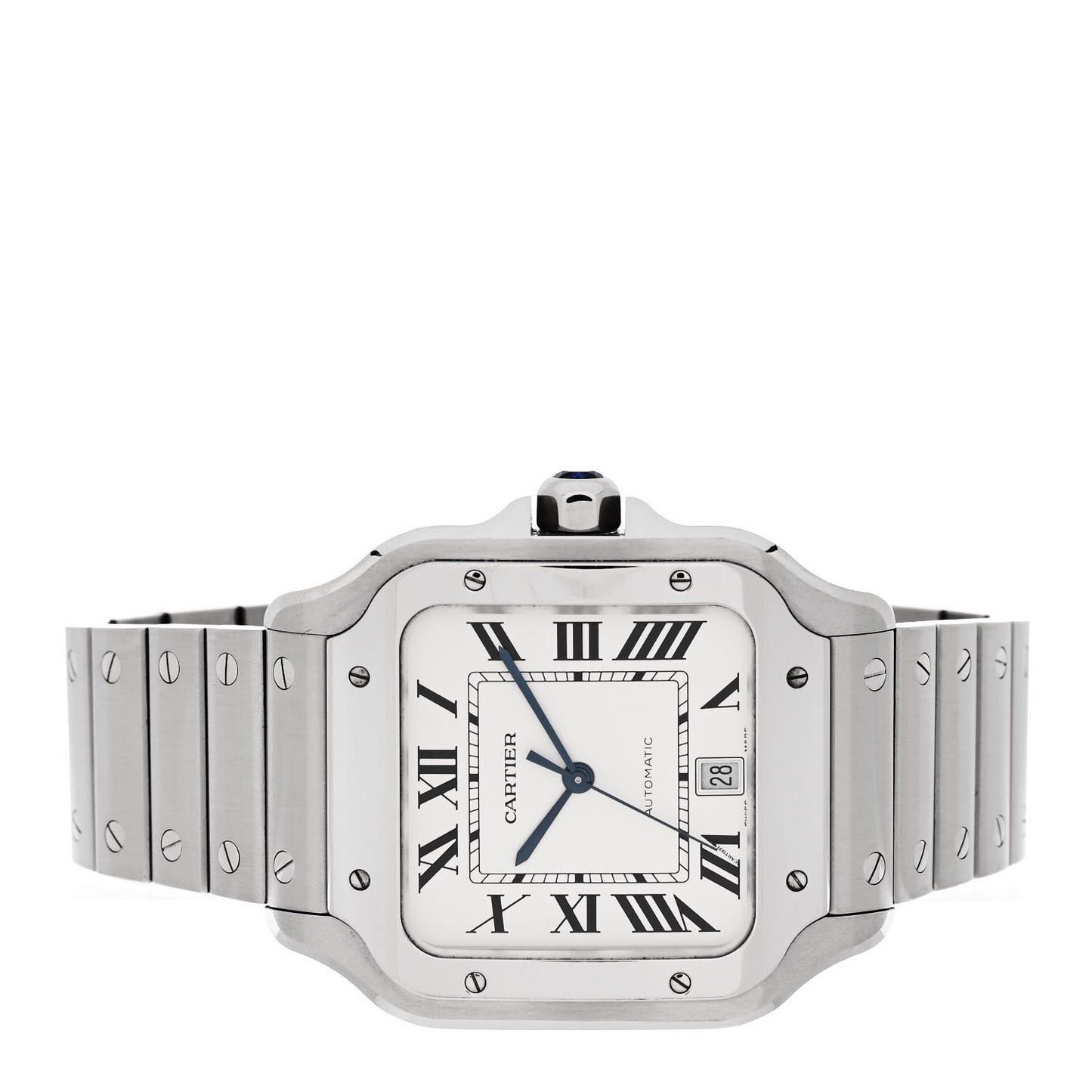 Stainless Steel 39.8mm Santos De Cartier Automatic Watch
