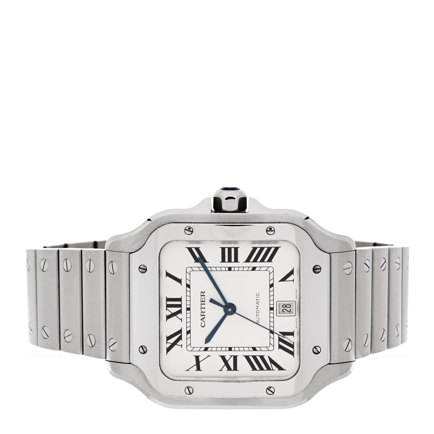 Cartier Stainless Steel 39.8mm Santos De Cartier Automatic Watch 2 of 5