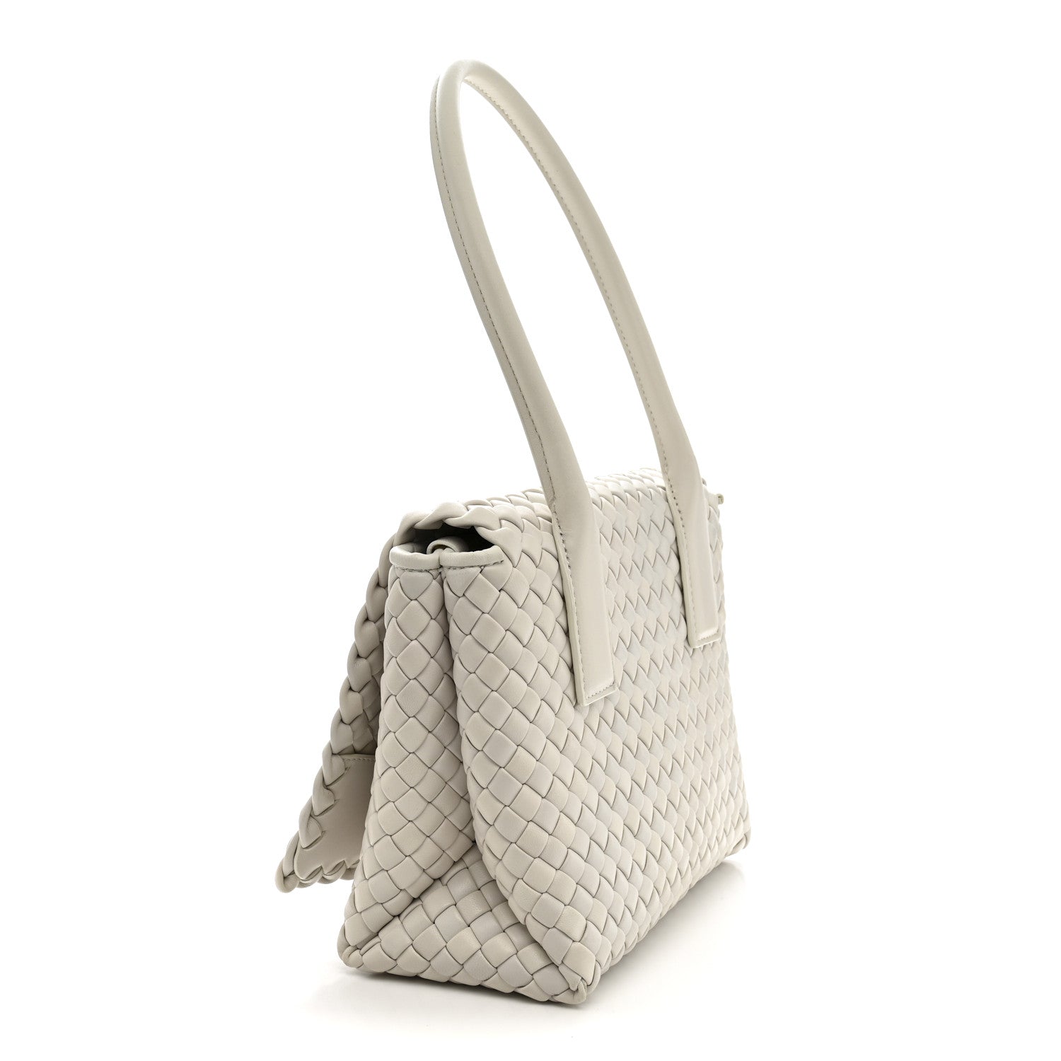 Bottega Veneta Nappa Intrecciato Patti Top Handle Bag Chalk 3 of 10