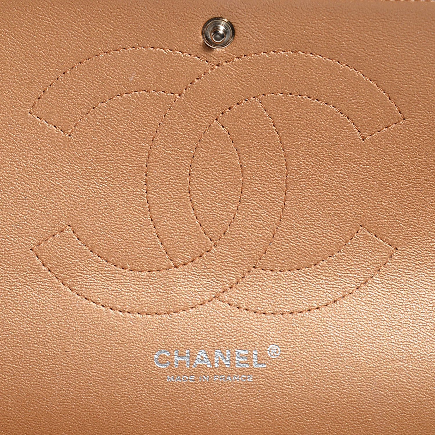 Chanel Metallic Caviar Quilted Jumbo Double Flap Copper 7 of 9