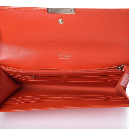 Jimmy Choo Patent Reese Clutch Wallet Orange 5 of 7