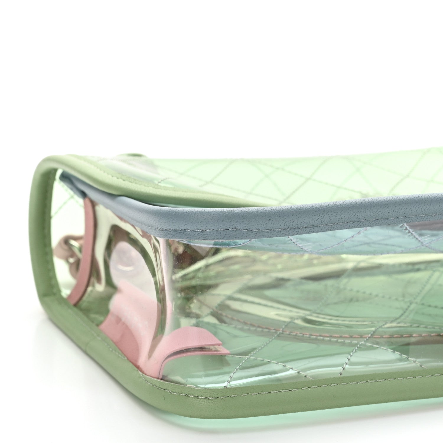Chanel Lambskin PVC Quilted Medium Coco Splash Flap Blue Green 8 of 10