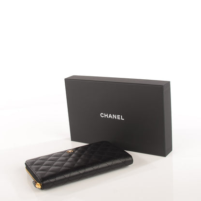 Chanel Caviar Quilted Large Zipped Wallet Black 3 of 8