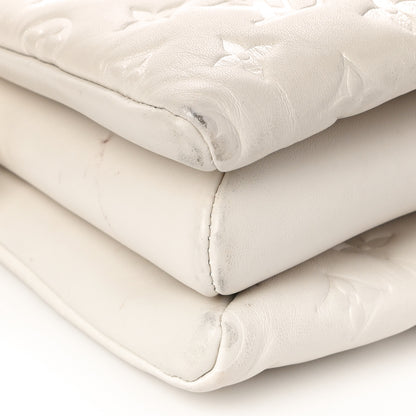 Louis Vuitton Lambskin Embossed Monogram Coussin PM Cream 8 of 12