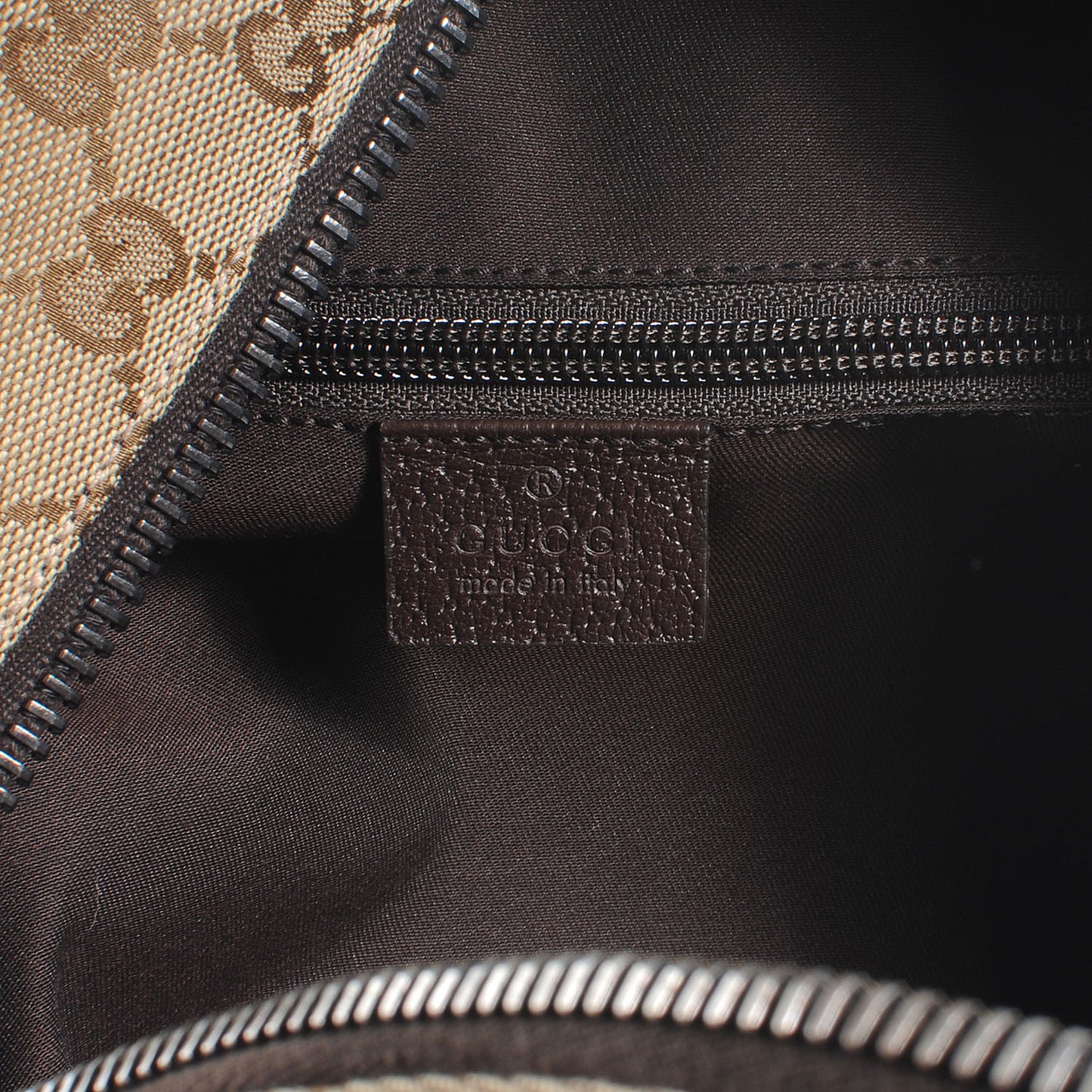 GG Monogram Web Medium Classic Backpack Brown