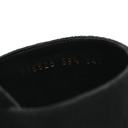 Gucci Monogram Wedge Platform Sandals 39.5 Black 10 of 11