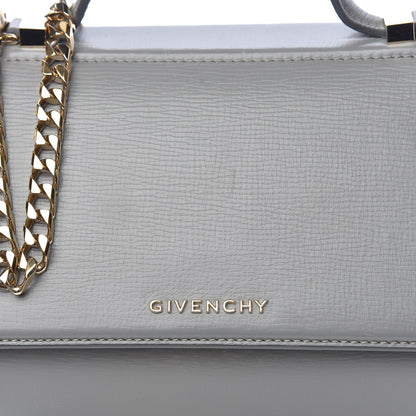 Givenchy Textured Calfskin Mini Pandora Box Chain Crossbody Bag Grey 8 of 10