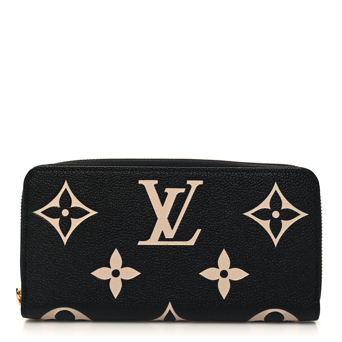 Empreinte Monogram Giant Clemence Wallet Black Beige