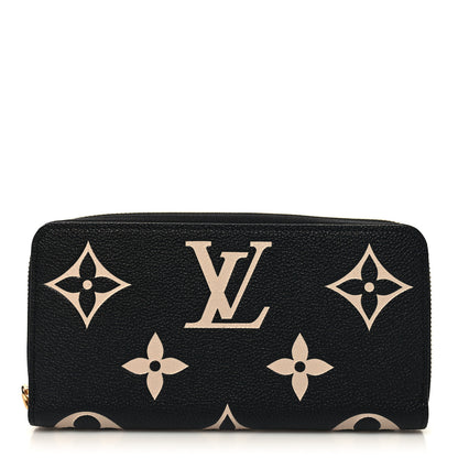 Louis Vuitton Empreinte Monogram Giant Clemence Wallet Black Beige 1 of 7