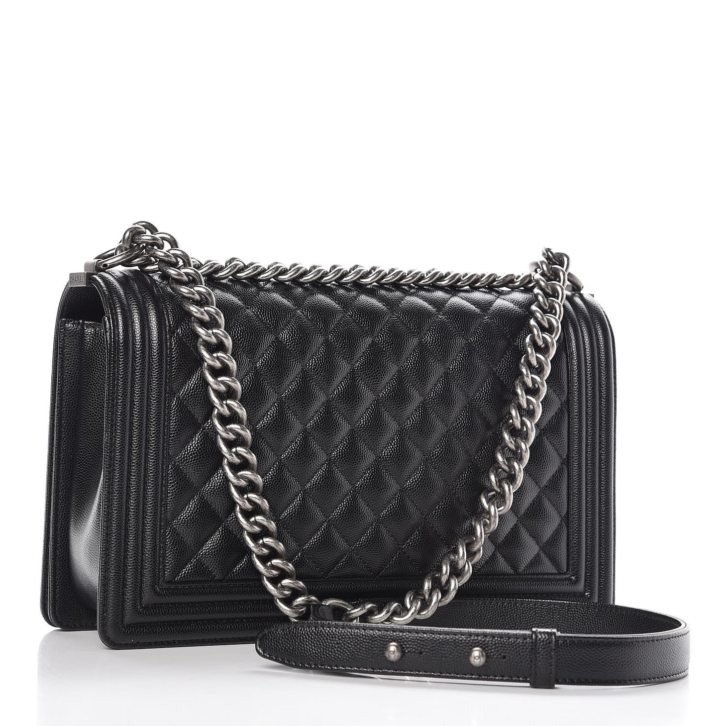 Caviar Quilted New Medium Boy Flap Black