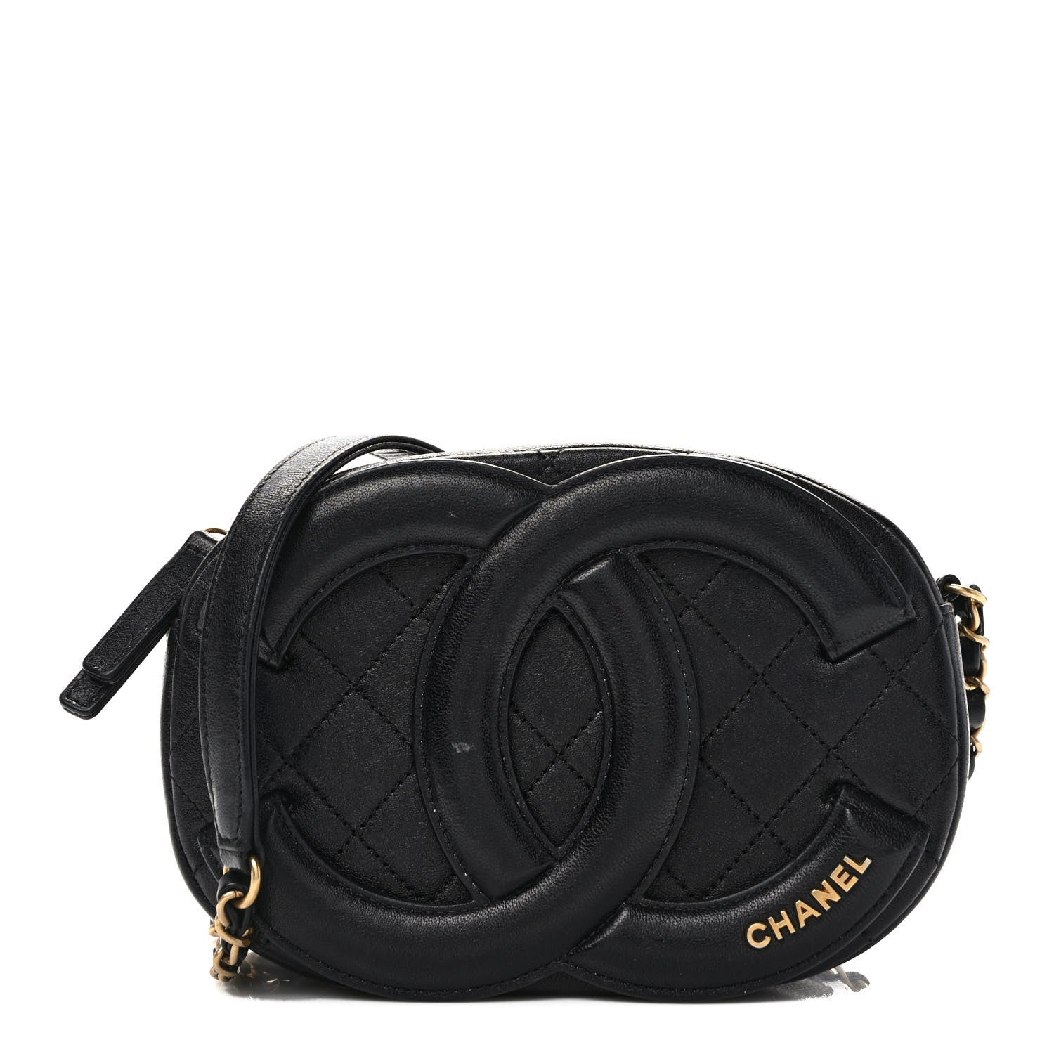 Chanel Lambskin Quilted Coco Midnight Camera Case Black 1 of 12