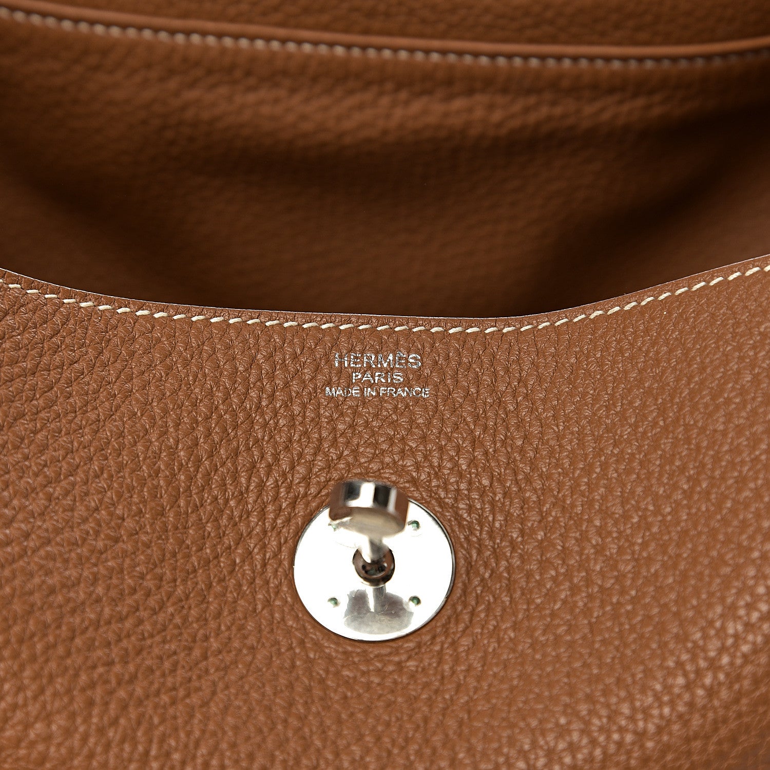 Hermes Taurillon Clemence Lindy 34 Gold 5 of 11