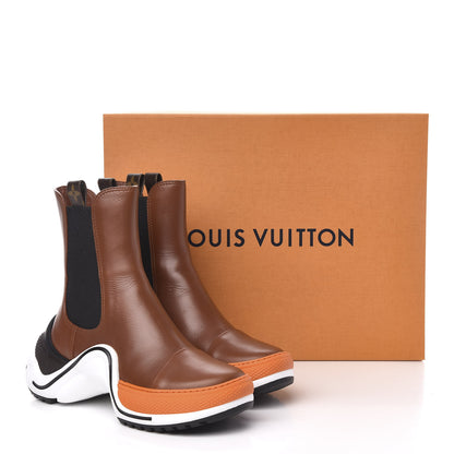 Louis Vuitton Calfskin Archlight Flat Chelsea Boots 36 Cognac Brown 9 of 9
