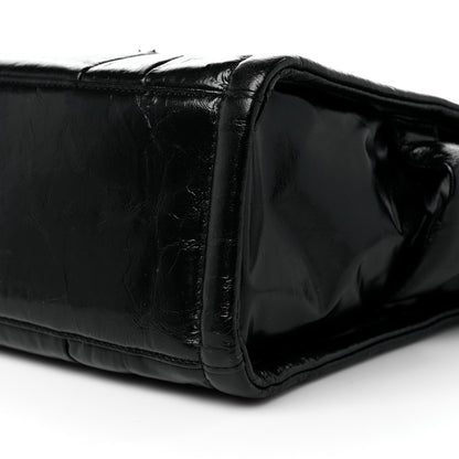 Marc Jacobs Shiny Crinkled Calfskin Small The Tote Bag Black 9 of 9
