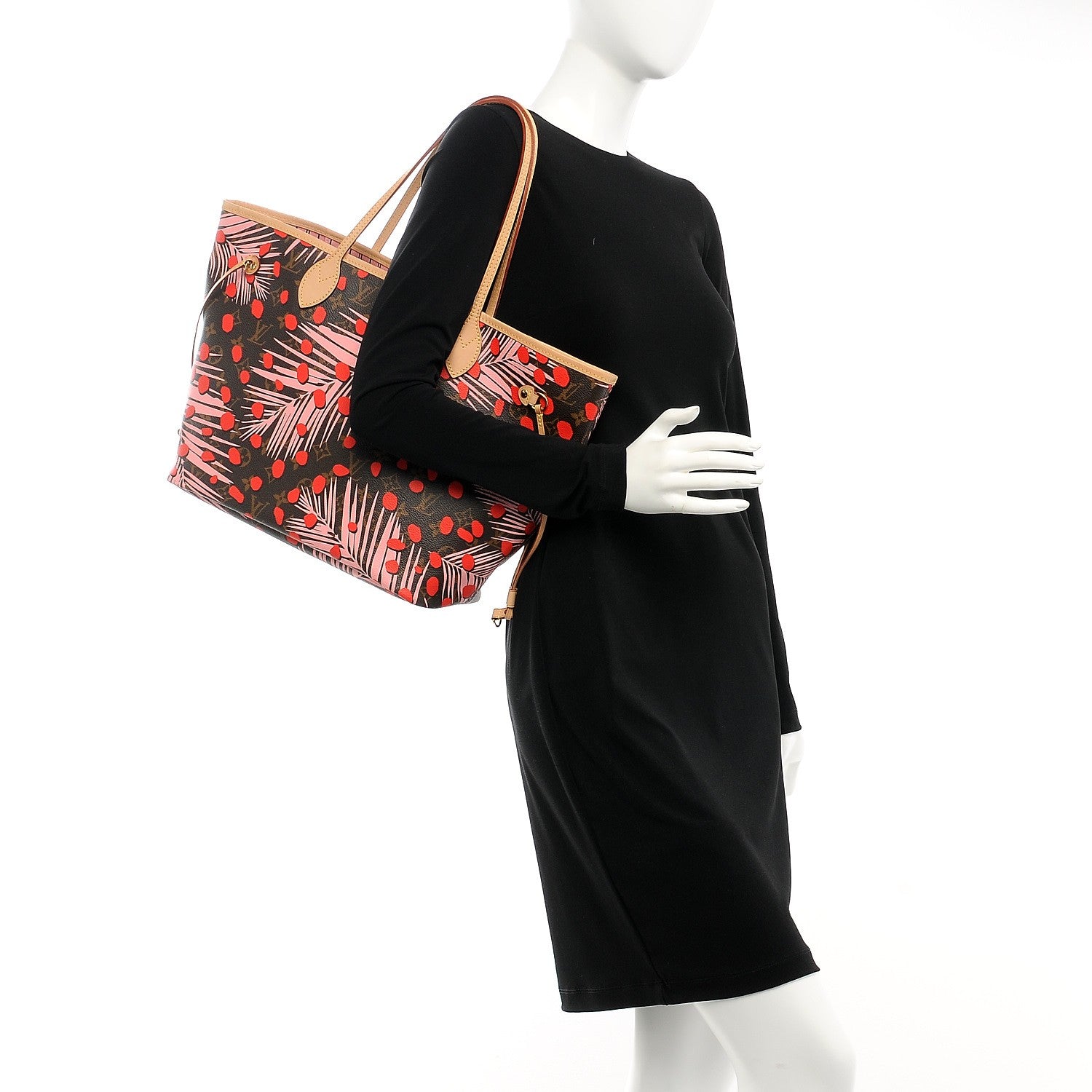 Louis Vuitton Monogram Jungle Dots Neo Neverfull MM Sugar Pink Poppy 2 of 9
