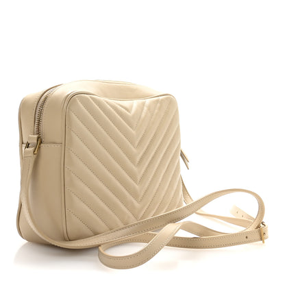 Saint Laurent Calfskin Matelasse Monogram Lou Camera Bag Dark Beige 3 of 11