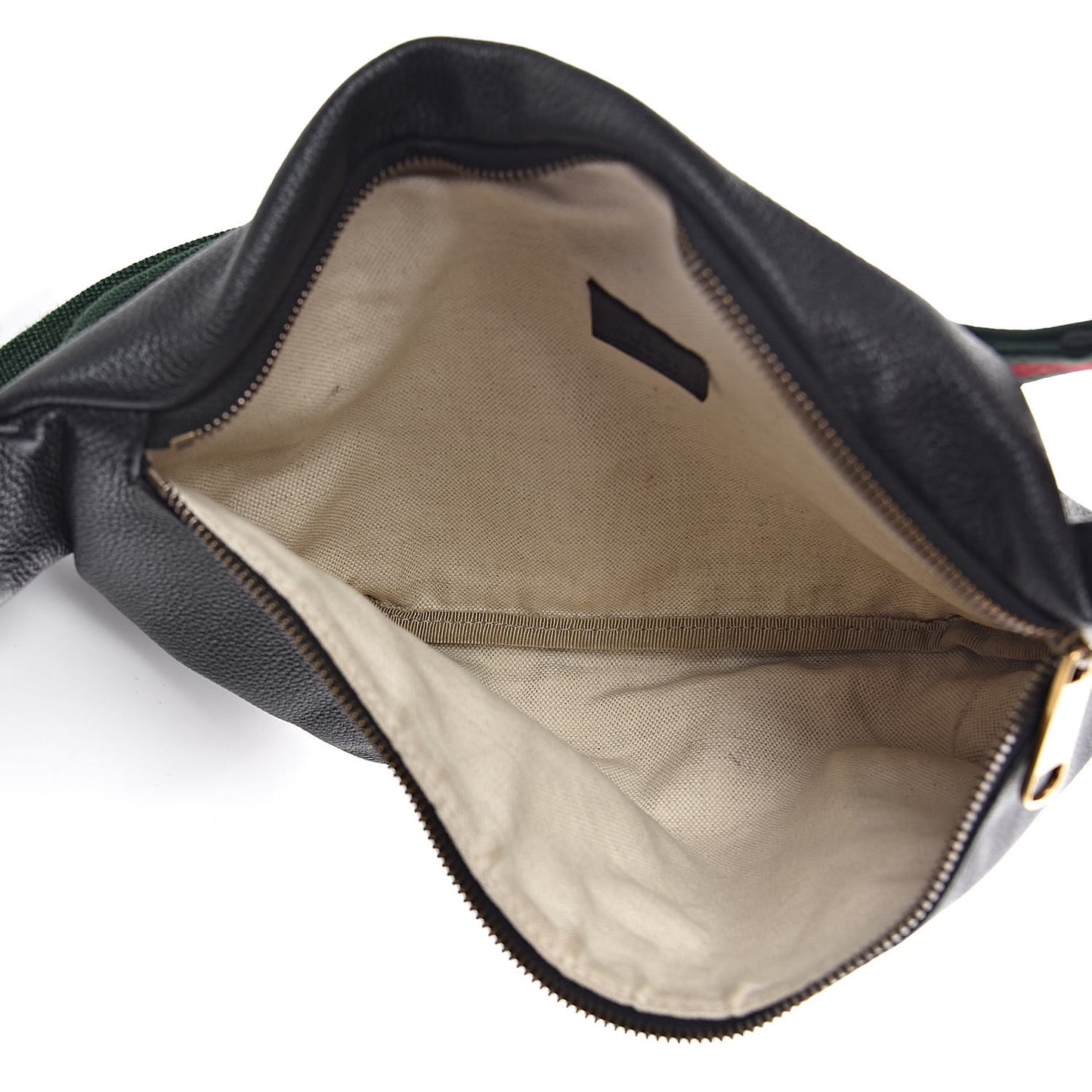 Grained Calfskin Logo Belt Bag Black
