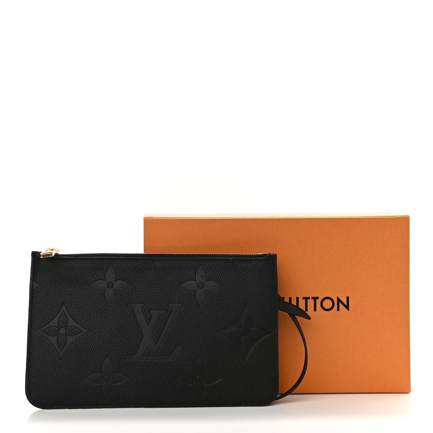 Louis Vuitton Empreinte Monogram Giant Neverfull MM Pochette Black 10 of 11