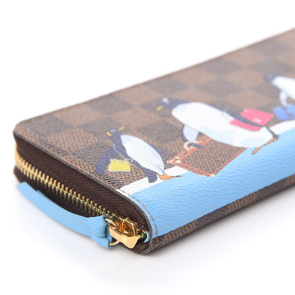 Louis Vuitton Damier Ebene 2017 Christmas Animation Clemence Wallet 8 of 11