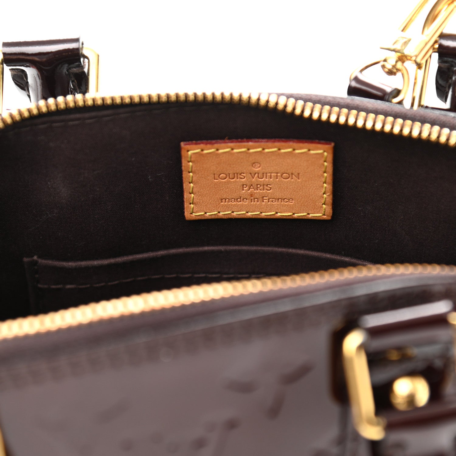 Louis Vuitton Vernis Alma BB Amarante 6 of 9