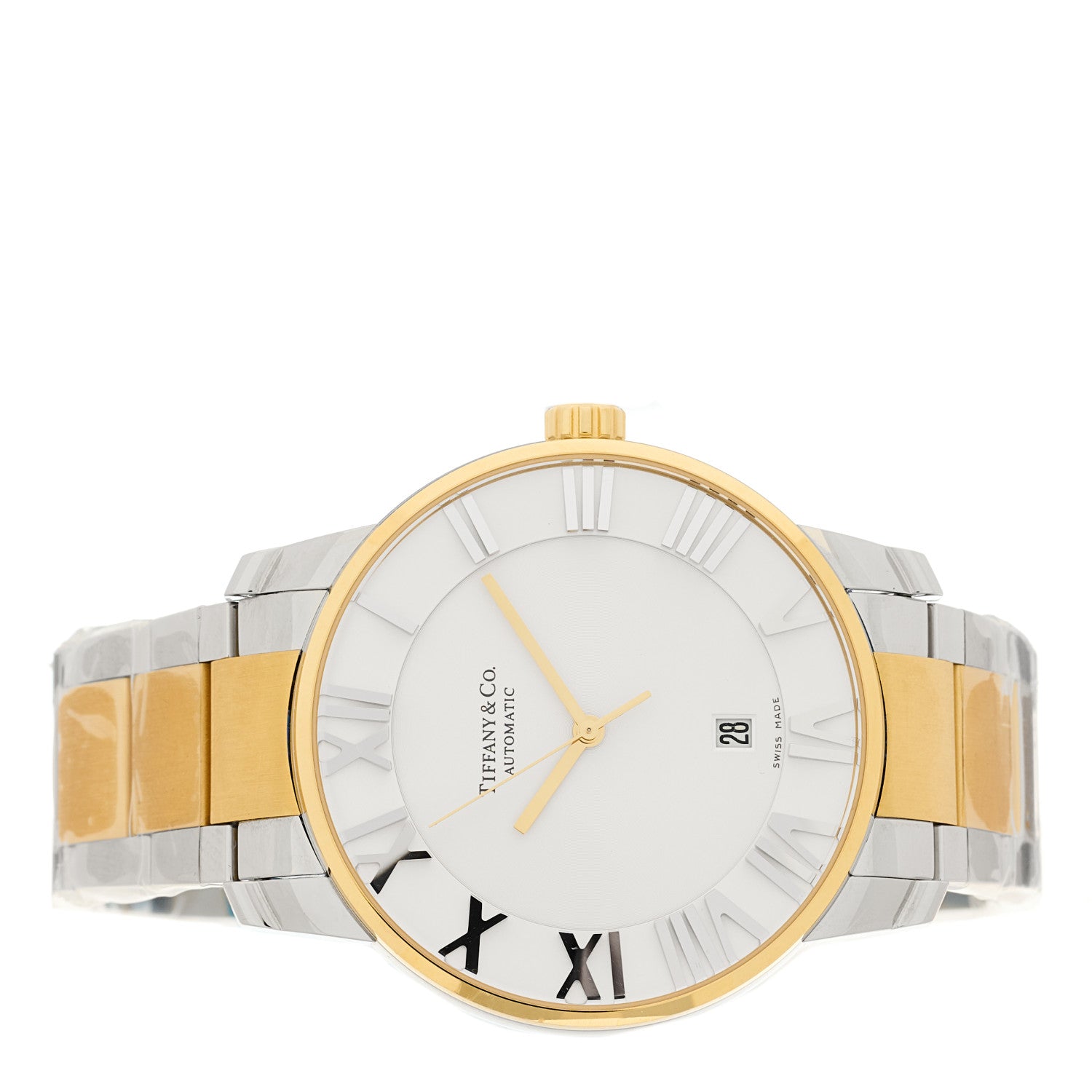 Tiffany Stainless Steel 18K Yellow Gold 42mm Atlas Automatic Watch 2 of 4