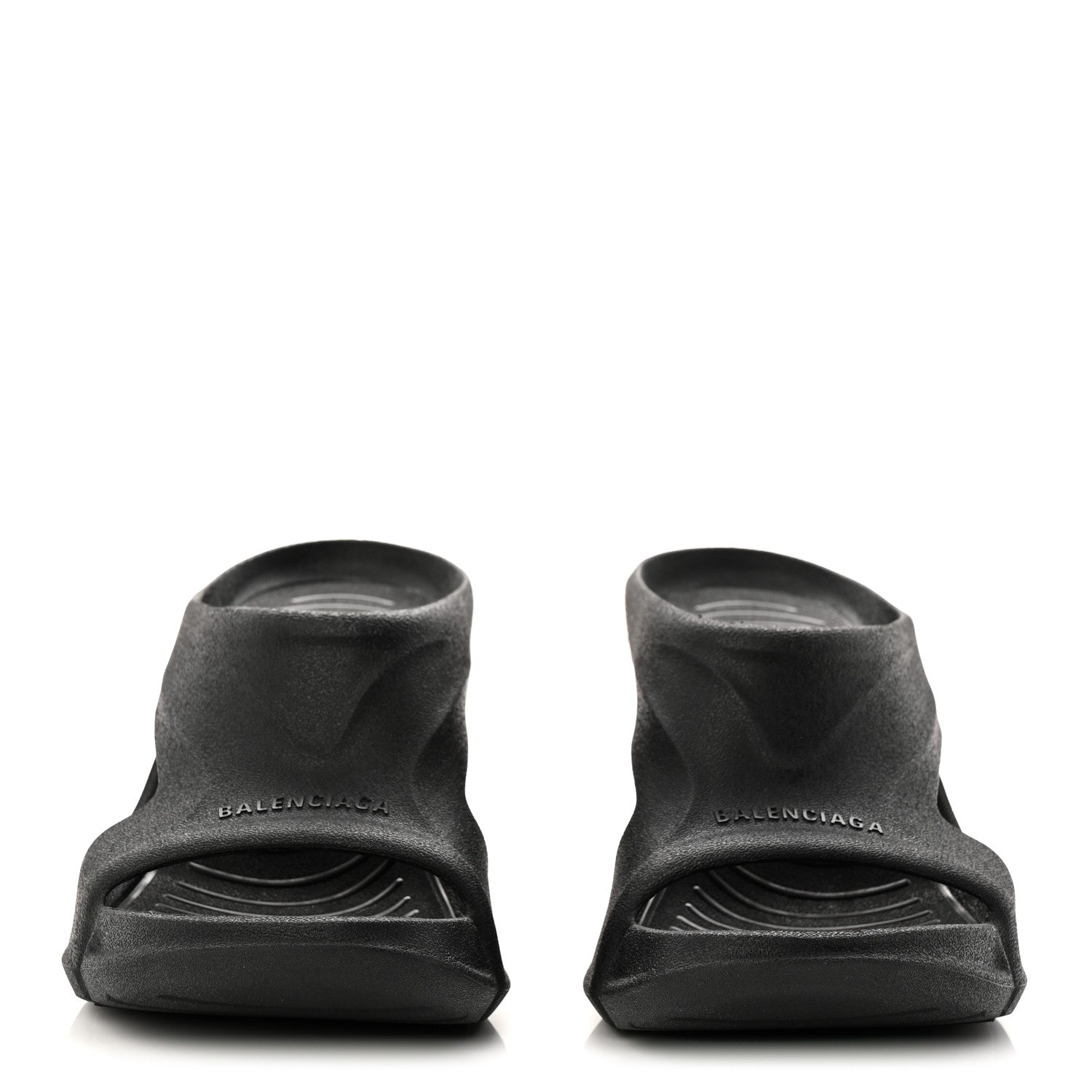 Balenciaga Rubber Womens Mold Slide Sandals 38 Black 3 of 7