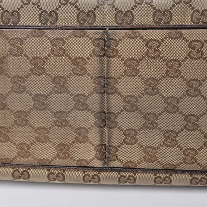 Gucci Monogram Natural Pigskin Large Diaper Bag Beige Ebony Cocoa Dark Chocolate 31 of 32