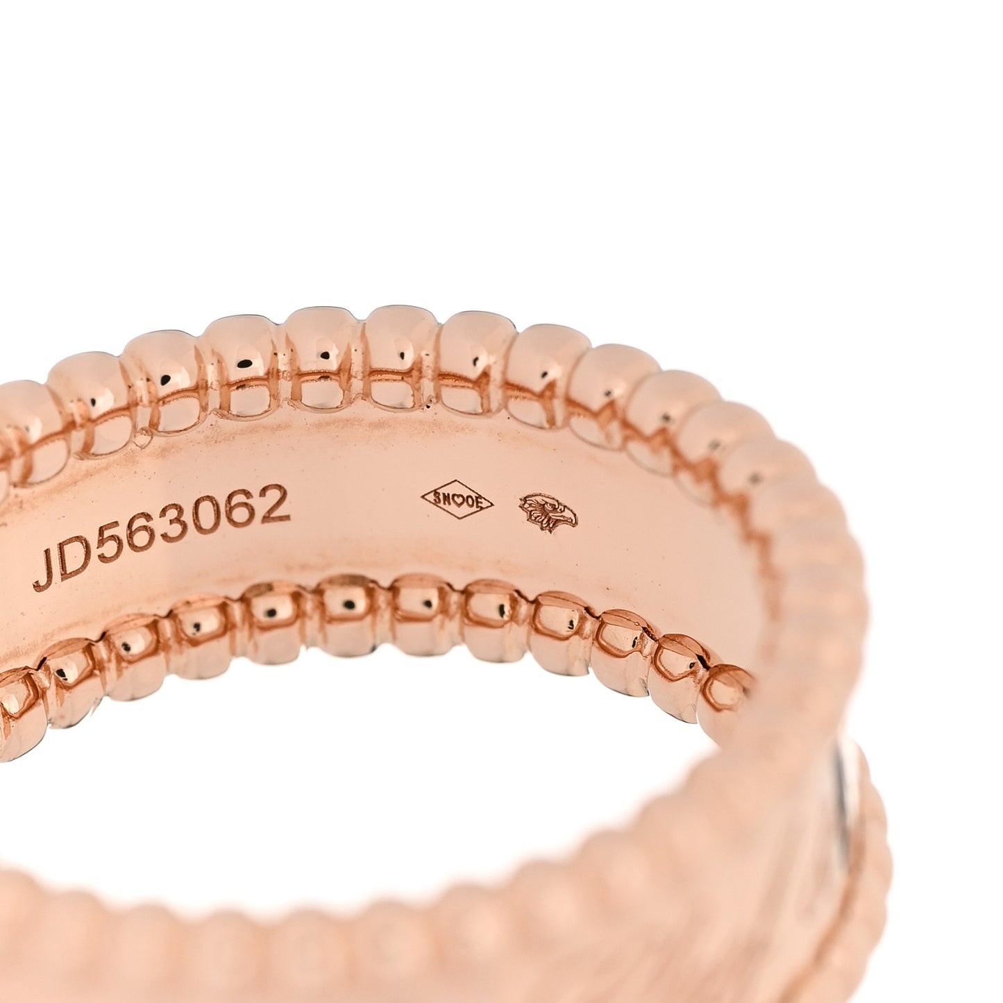 18K Rose Gold Perlee Signature Ring 55 7.25