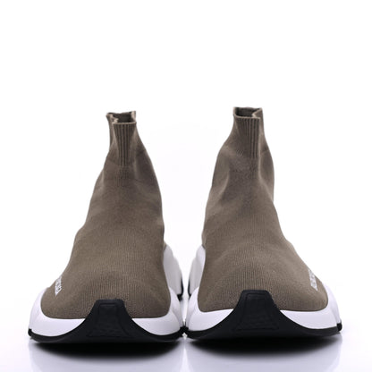 Balenciaga Neoprene Knit Womens Speed Sneakers 35 Khaki White 2 of 8