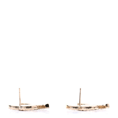 Chanel Baguette Crystal High Society CC Earrings Gold 3 of 4