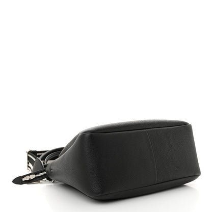 Prada Vitello Daino Soft Medium Zippered Top Handle Bag Black 4 of 13