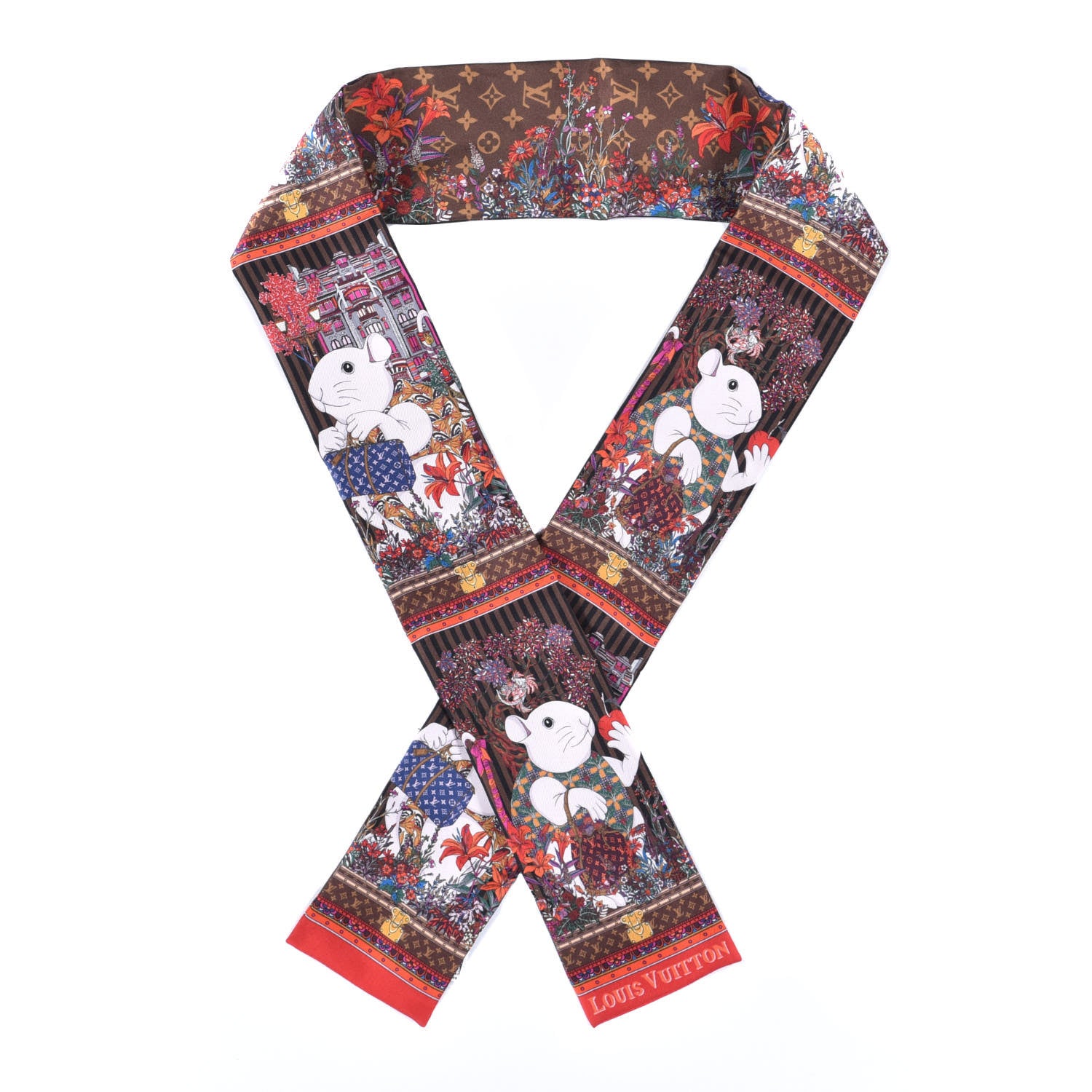 Louis Vuitton Silk Vuittonite Bandeau Brown 1 of 3