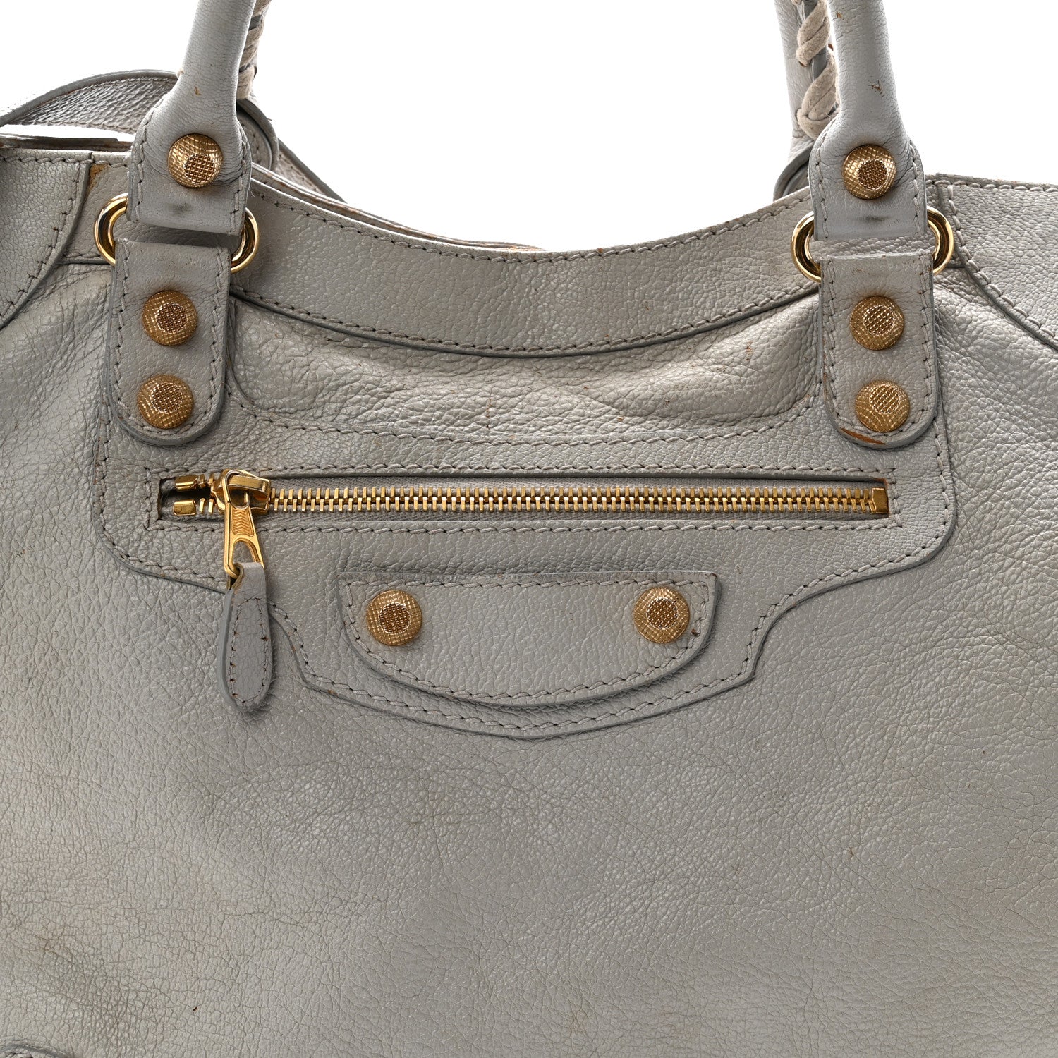 Balenciaga Chevre Giant 12 Gold Hardware Hamilton Velo Gris Ciment