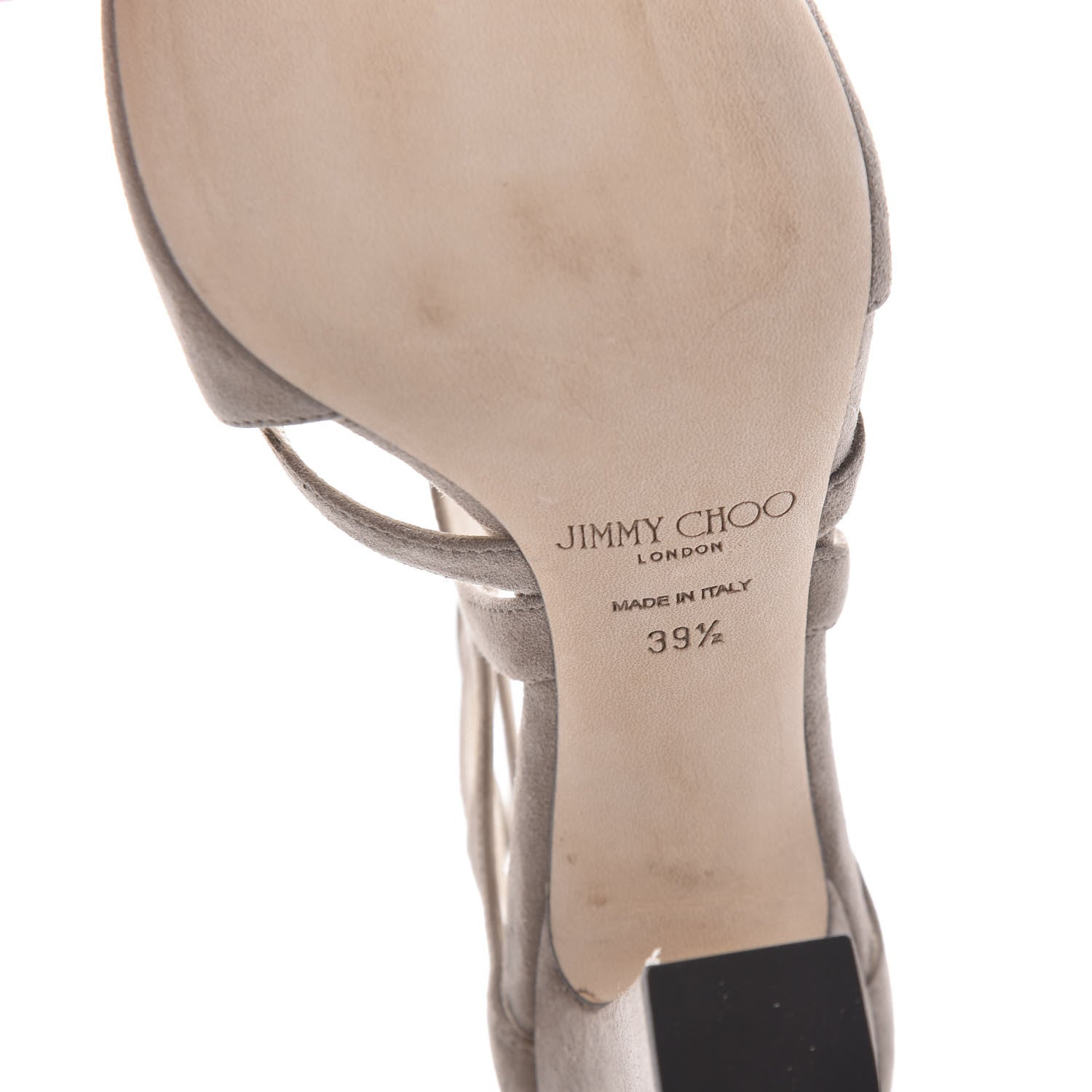 Jimmy Choo Suede Dillan Sandals 39.5 Light Mocha 6 of 7