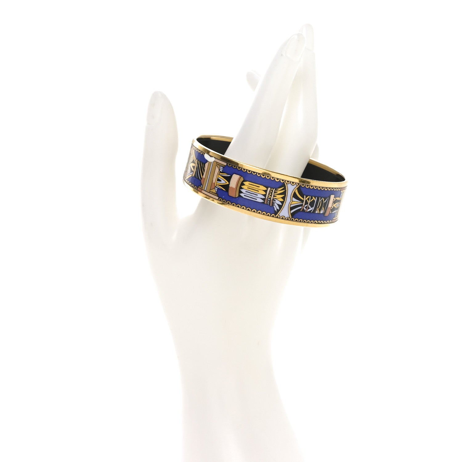 Hermes Enamel Printed Wide Bracelet 65 2 of 5