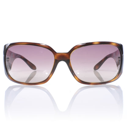 Chanel Tortoise Shell Crystal CC Logo Sunglasses 5080 B 2 of 5
