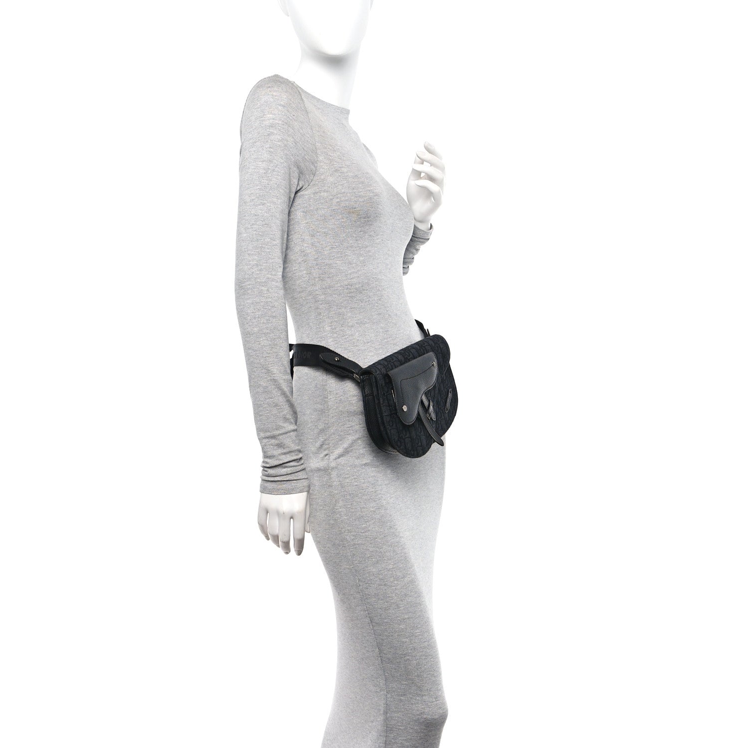 Christian Dior Oblique Saddle Messenger Pouch Black 2 of 13